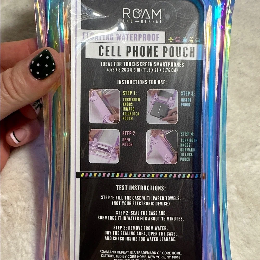 Roam and Repeat floating waterproof cell phone pouch